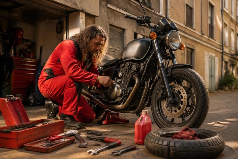 découvrez comment nous avons dépanné une moto immobilisée en bas de l'immeuble grâce à 7 vérifications simples qui évitent les pannes inutiles. astuces pratiques pour garder votre moto en parfait état.