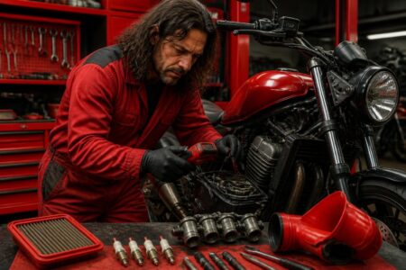 découvrez comment diagnostiquer les problèmes de moteur d'une moto qui broute en vérifiant les bougies, le filtre à air, l'injection et les prises d'air pour optimiser ses performances.