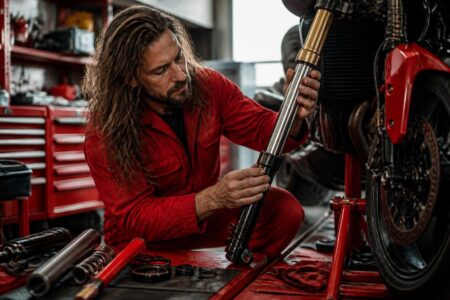 découvrez comment identifier les signes de fatigue de votre fourche de suspension facilement, sans être un expert en mécanique.